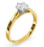 Certified 0.90ct Chloe Low 18k Gold Engagement Ring G/si1