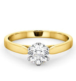 Certified 0.90ct Chloe Low 18k Gold Engagement Ring G/si1