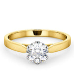 Certified 1.00ct Chloe Low 18k Gold Engagement Ring G/si2