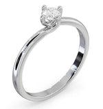 Certified Lily 18k White Gold Diamond Engagement Ring 0.25ct-f-g/vs