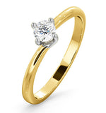 Lily Certified Lab Diamond Engagement Ring 0.25ct G/si1 18k Gold
