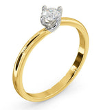 Certified Lily 18k Gold Diamond Engagement Ring 0.25ct-f-g/vs