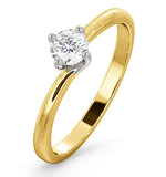 Certified Lily 18k Gold Diamond Engagement Ring 0.33ct
