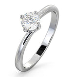 Engagement Ring Certified 0.50ct Lily 18k White Gold G/si2