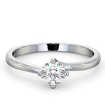 Certified 0.50ct Lily 18k White Gold Engagement Ring E/vs2