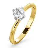 Certified 0.50ct Lily 18k Gold Engagement Ring E/vs1