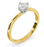 Half Carat Diamond Engagement Ring Lily Lab F/vs1 18k Gold