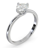 Certified 0.70ct Lily 18k White Gold Engagement Ring E/vs2