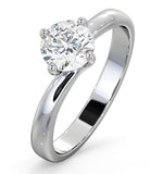 Certified 0.90ct Lily Platinum Engagement Ring E/vs2