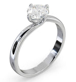 Certified 0.90ct Lily 18k White Gold Engagement Ring G/si2