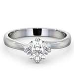 Certified 0.90ct Lily Platinum Engagement Ring E/vs2