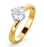 Certified 0.90ct Lily 18k Gold Engagement Ring E/vs2