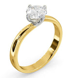 Certified 0.90ct Lily 18k Gold Engagement Ring E/vs2