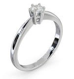 Engagement Ring Certified Diamond 0.25ct G/vs High Set Chloe Platinum