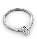 Certified High Set Chloe 18k White Gold Diamond Engagement Ring 0.25ct