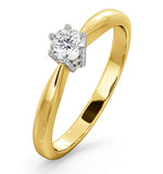 Certified High Set Chloe 18k Gold Diamond Engagement Ring 0.25ct