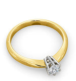 Certified High Set Chloe 18k Gold Diamond Engagement Ring 0.25ct