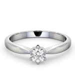 Certified High Set Chloe 18k White Gold Diamond Engagement Ring 0.33ct