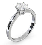 Certified High Set Chloe 18kw Diamond Engagement Ring 0.75ct