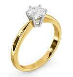 Certified 0.70ct Chloe High 18k Gold Engagement Ring G/si1