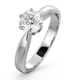Certified 0.90ct Chloe High 18k White Gold Engagement Ring G/si2