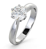 1 Ct Diamond Engagement Ring High Set Chloe Lab G/vs1 18k White Gold