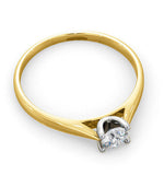 Certified Grace 18k Gold Diamond Engagement Ring 0.25ct