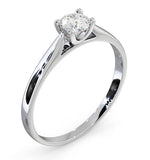 Certified Grace 18k White Gold Diamond Engagement Ring 0.33ct-f-g/vs