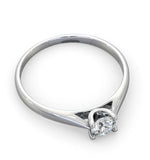 Certified Grace 18k White Gold Diamond Engagement Ring 0.33ct