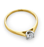 Engagement Ring Grace 0.33ct Lab Diamond G/vs In 18k Gold