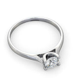Certified 0.50ct Grace 18k White Gold Engagement Ring E/vs2