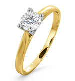 Certified 0.50ct Grace 18k Gold Engagement Ring E/vs1