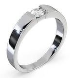 Certified Jessica 18k White Gold Diamond Engagement Ring 0.25ct