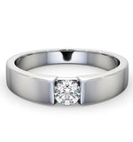 Certified Jessica 18k White Gold Diamond Engagement Ring 0.33ct-g-h/si