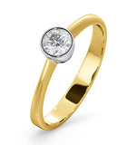 Diamond Engagement Ring - Emily Round 0.25ct H/si - 18k Gold