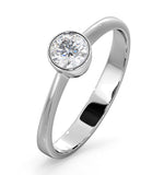Diamond Engagement Ring - Emily Round 0.33ct G/vs - 18k White Gold