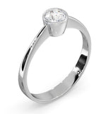 Diamond Engagement Ring - Emily Round 0.33ct G/vs - 18k White Gold