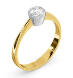 Diamond Engagement Ring - Emily Round 0.33ct G/vs - 18k Gold