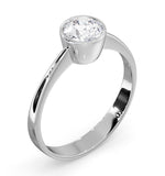 Emily Engagement Ring 0.75ct In 18k White Gold