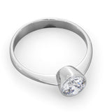 Emily Engagement Ring 0.75ct In 18k White Gold