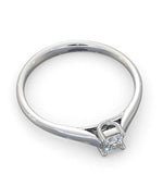 Engagement Ring Certified Lucy 18k White Gold Diamond 0.25ct-f-g/vs