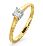 Certified Lucy 18k Gold Diamond Engagement Ring 0.25ct-f-g/vs