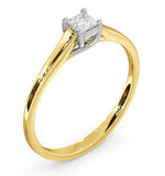 Certified Lucy 18k Gold Diamond Engagement Ring 0.25ct-g-h/si