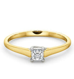 Certified Lucy 18k Gold Diamond Engagement Ring 0.25ct-g-h/si