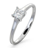 Certified Lucy 18k White Gold Diamond Engagement Ring 0.33ct-f-g/vs