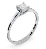Certified Lucy 18k White Gold Diamond Engagement Ring 0.33ct-f-g/vs