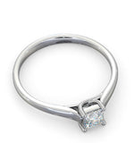 Certified Lucy 18k White Gold Diamond Engagement Ring 0.33ct-g-h/si