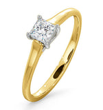 Certified Lucy 18k Gold Diamond Engagement Ring 0.33ct-f-g/vs