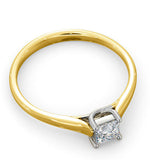 Certified Lucy 18k Gold Diamond Engagement Ring 0.33ct-f-g/vs