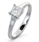 Certified Lucy 18k White Gold Diamond Engagement Ring 0.50ct-g-h/si